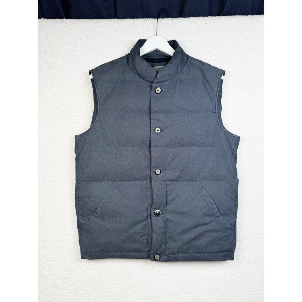 VINCE Down Puffer Vest Blue - Men's Small